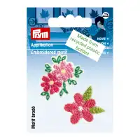 Applikation recycelt, Blumen, pink 926743