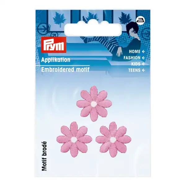 Applikation Blumen klein, rosa 926732