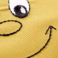 Applikation Gesicht, lachend, gelb 925429