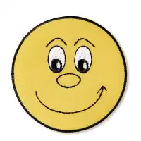 Applikation Gesicht, lachend, gelb 925429