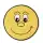 Applikation Gesicht, lachend, gelb 925429
