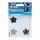 Applikation selbstkl./aufb. Blumen schwarz/hellgrau 926535
