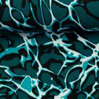 Pop Art Waves by Thorsten Berger Viskose Webware petrol