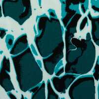 Pop Art Waves by Thorsten Berger Viskose Webware petrol