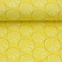 Fruits, Baumwolle Webware Zitronen, gelb