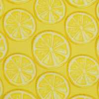 Fruits, Baumwolle Webware Zitronen, gelb