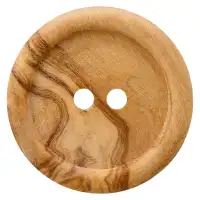 Holzknopf 2-Loch, 28mm, beige