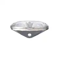 Polyesterknopf Öse, Kristall, 11mm, transparent