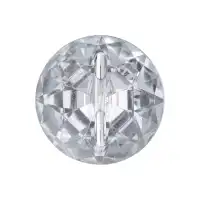 Polyesterknopf Öse, Kristall, 18mm, transparent