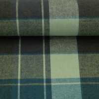 Maverick Baumwolle Flanell kariert mint/grau/petrol