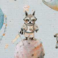 Maja Waffeljersey  Mustermix hellblau