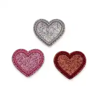 Applikationen Herzen, 3 Stück, mehrfarbig 923328