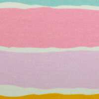 Stripy by Mrs Mint Design, Jersey Baumwolle Streifen,bunt/gelb/petrol/hellrose