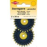 Sterngarn 2 x 20 m / blau gewachst
