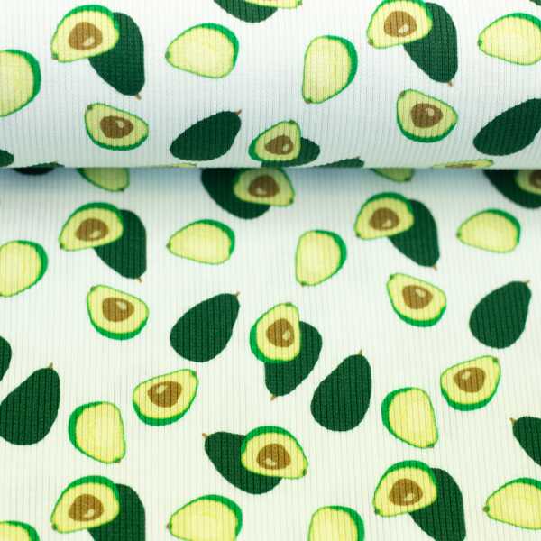 Geseke, Rippjersey  Avocados, grün/weiß