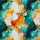 Flowing Bloom (French Terry) by Sarah Marian, French Terry, Liquid, bernstein/petrol