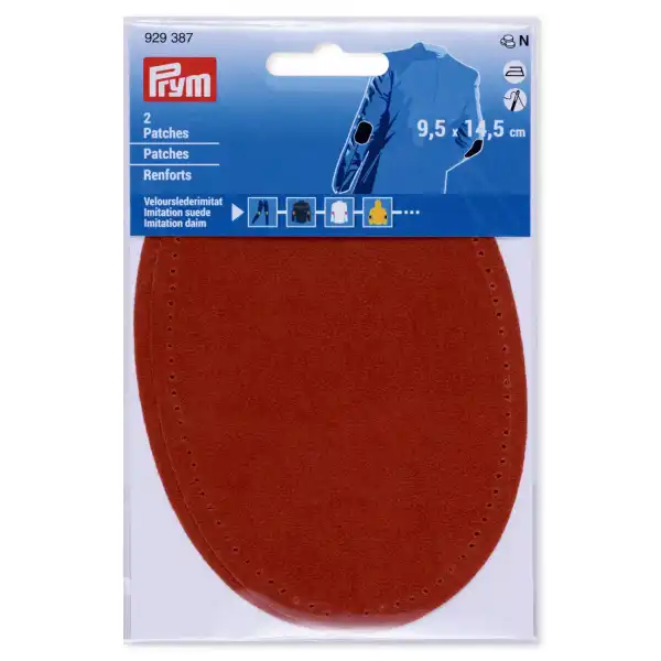 Patches Velourslederimitat, aufbügelbar, 9,5 x 14,5 cm, terrakotta 929387