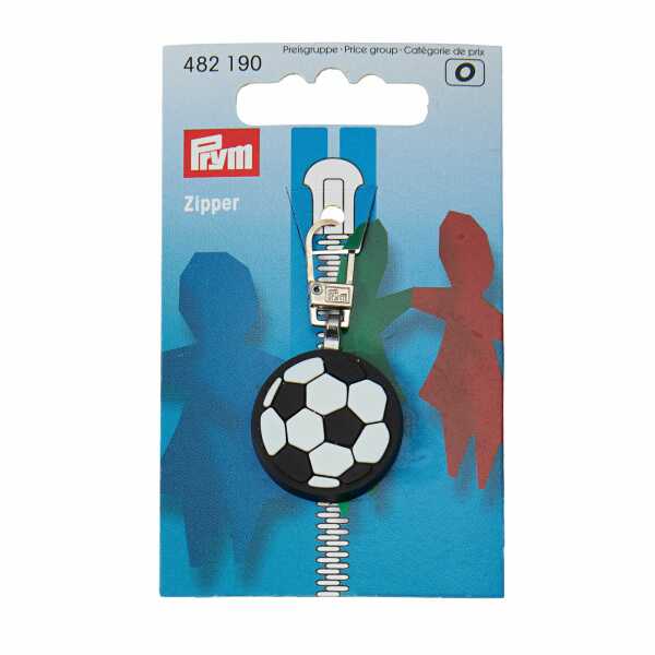 Fashion-Zipper für Kinder Fussball schwarz/weiß 482190